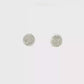 Round Diamond Cluster Stud Earrings in White Gold