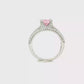 Oval Tourmaline Split-Shank Solitaire Ring in White Gold
