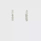 Diamond Huggie Hoop Earrings in White Gold