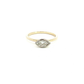 East-West Marquise Diamond Bezel Solitaire Ring in Yellow Gold