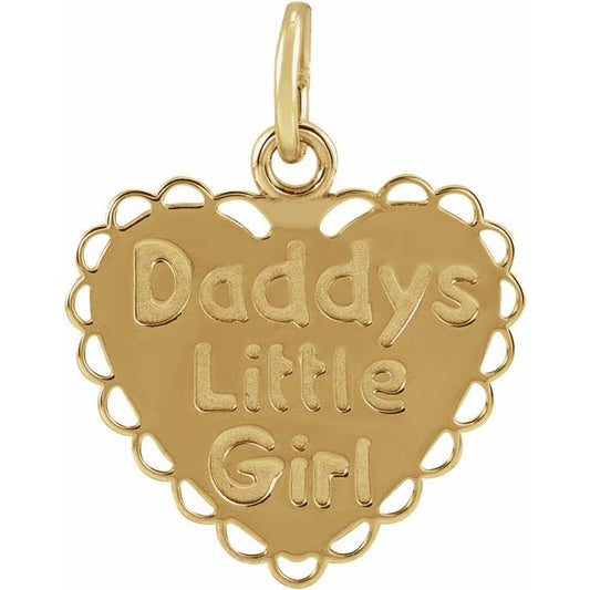 14K Yellow "Daddys Little Girl" Pendant
