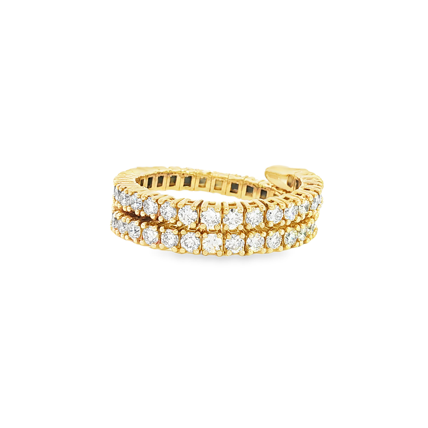 Wrap-Around Diamond Eternity Ring in yellow Gold